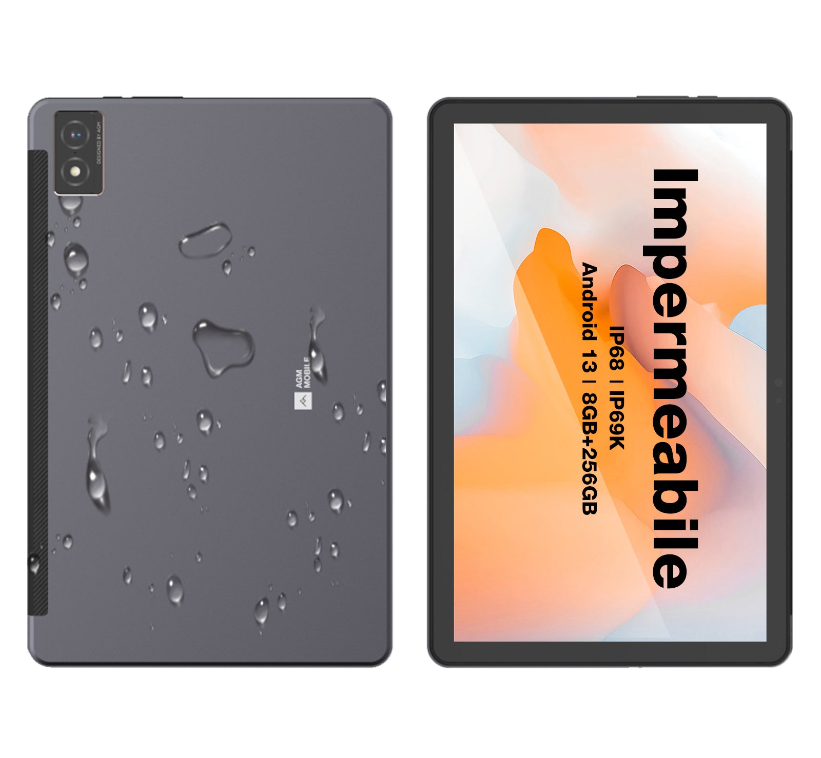 AGM PAD P1 | Tablet resistente 4G LTE | Chipset potente | Impermeabile | Leggero | Ampio display 1200*2000 FHD | Batteria grande | Android 13