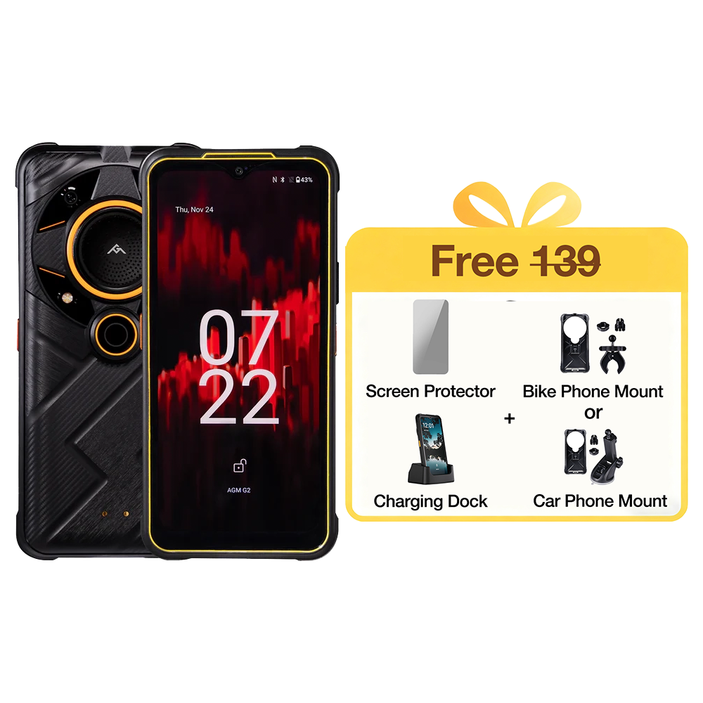AGM G2 | 5G Telfono indistruttibile senza contratto| Potente processore | Schermo FHD+ da 6,58 pollici a 120Hz | Batteria 7000 mAh | Android 12