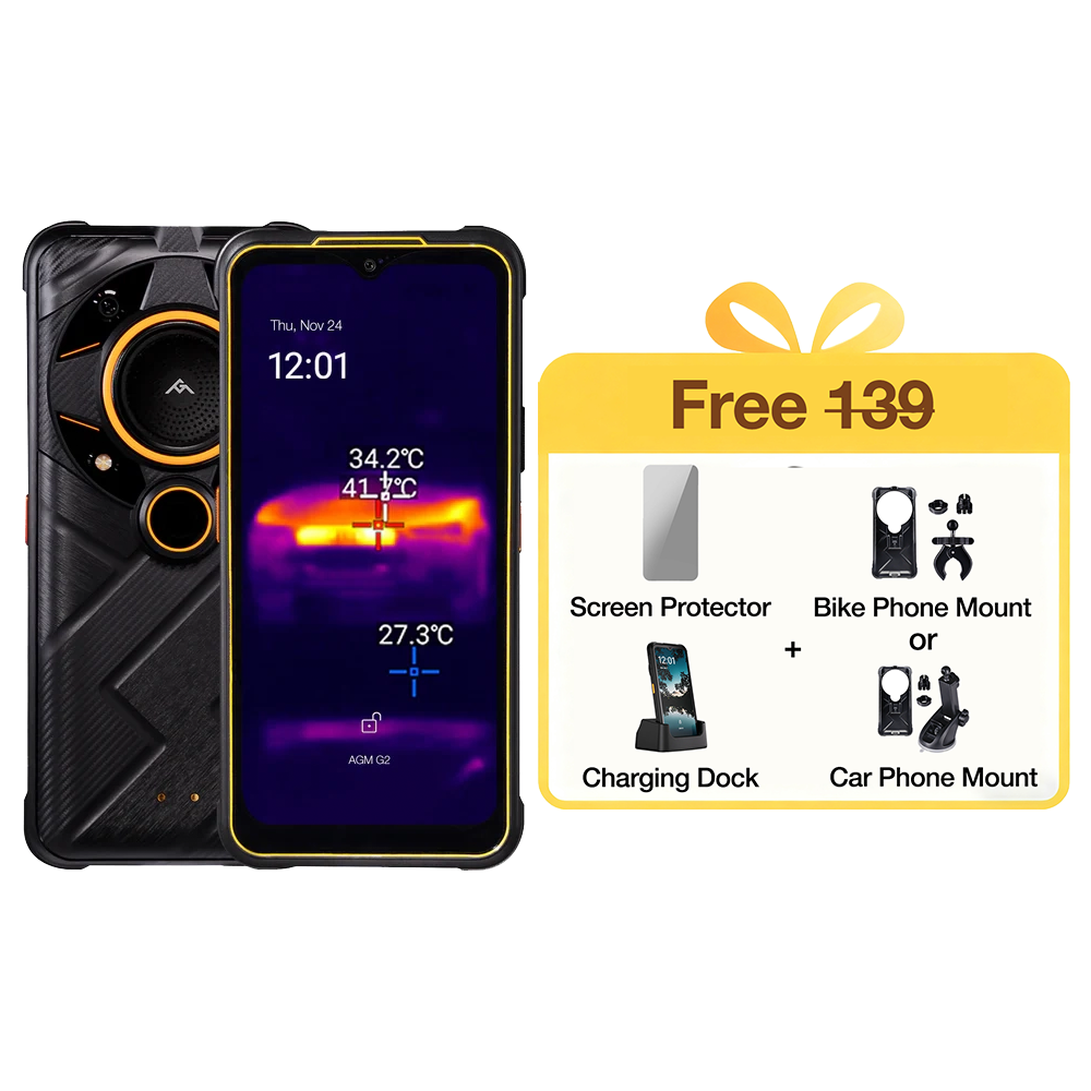 AGM G2 Pro | 5G Telefono indistruttibile senza contratto | Telecamera termica di alta qualità | Potente processore | Fotocamera principale 108MP | Android 12