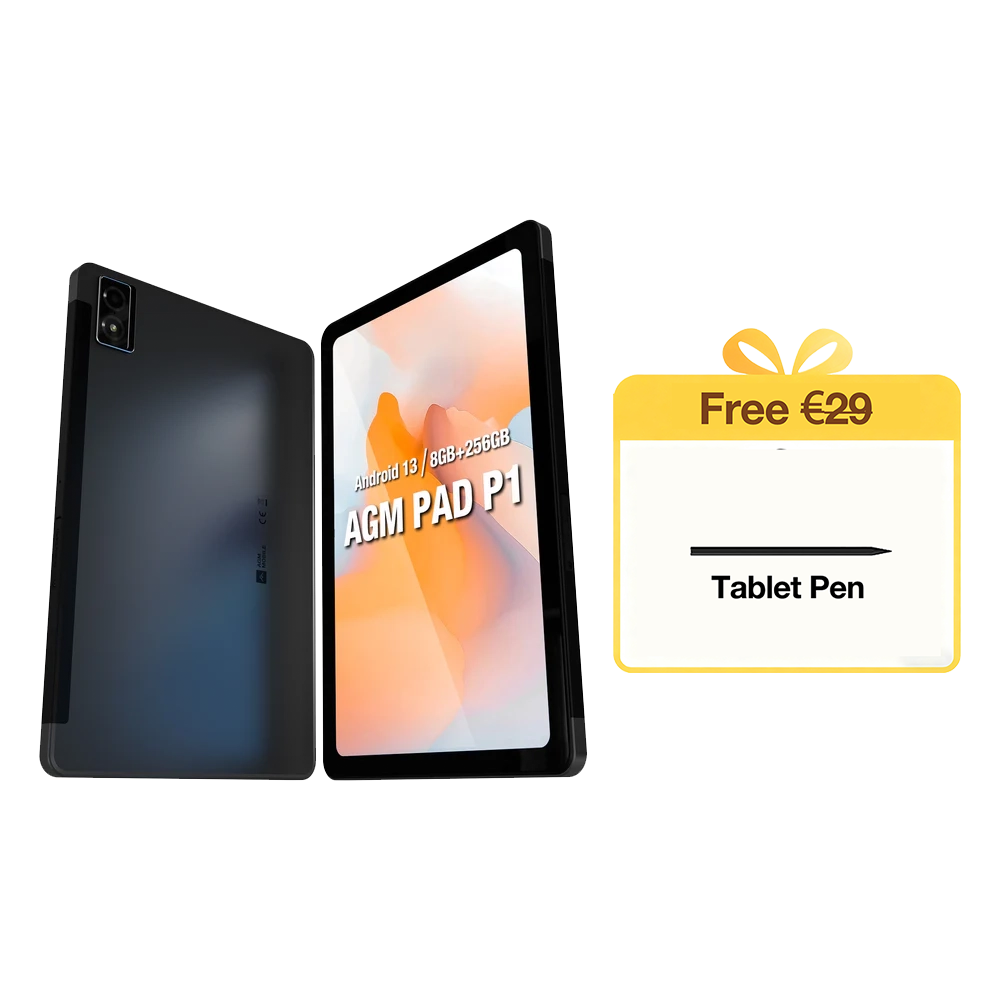AGM PAD P1 | Tablet resistente 4G LTE | Chipset potente | Impermeabile | Leggero | Ampio display 1200*2000 FHD | Batteria grande | Android 13