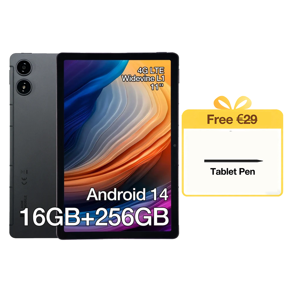 AGM PAD P2 | 4G LTE | Leggero e Sottile | Widevine L1 | Chipset Potente | Android 14