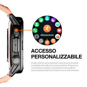 AGM Legion Pro | GPS | Mappe offline | 5ATM | Resistenza all'acqua IP68 | 100+ modalità sportive | Smartwatch