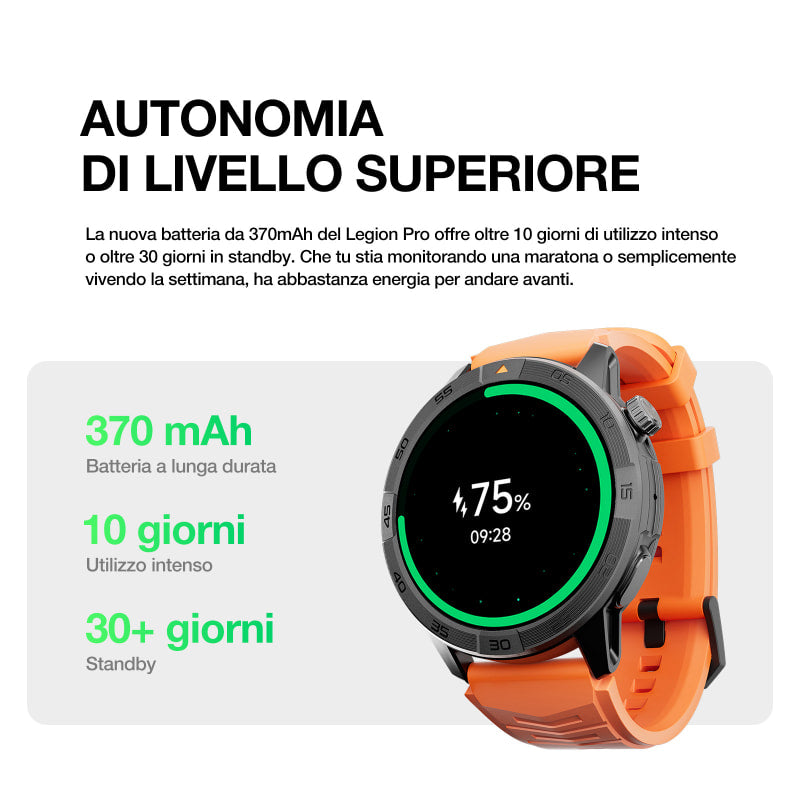 AGM Legion Pro | GPS | Mappe offline | 5ATM | Resistenza all'acqua IP68 | 100+ modalità sportive | Smartwatch