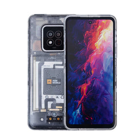 AGM X6 Phantom | Aspetto trasparente | Elegante | Smartphone robusto Octa-Core 5G | Rilevamento della temperatura multi-scena | Pulsante laterale personalizzabile | Fotocamera principale da 50 MP | Android 14