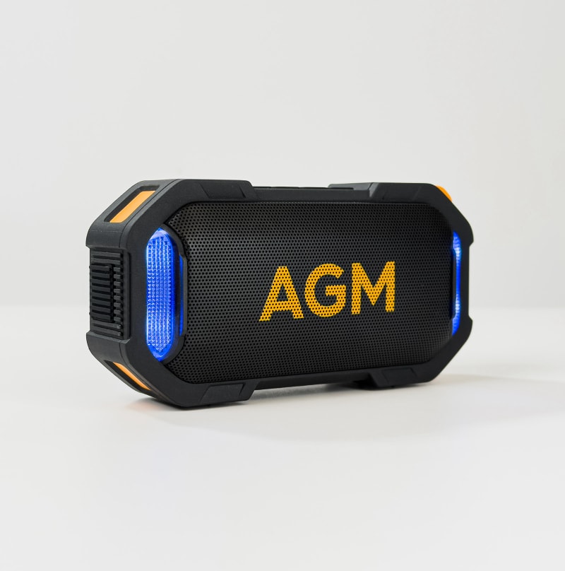 AGM MAG ROCK | Cuffia Bluetooth Magnetica | Impermeabile IPX7 | Galleggiante | Suono Potente 8W | Luci RGB per Feste