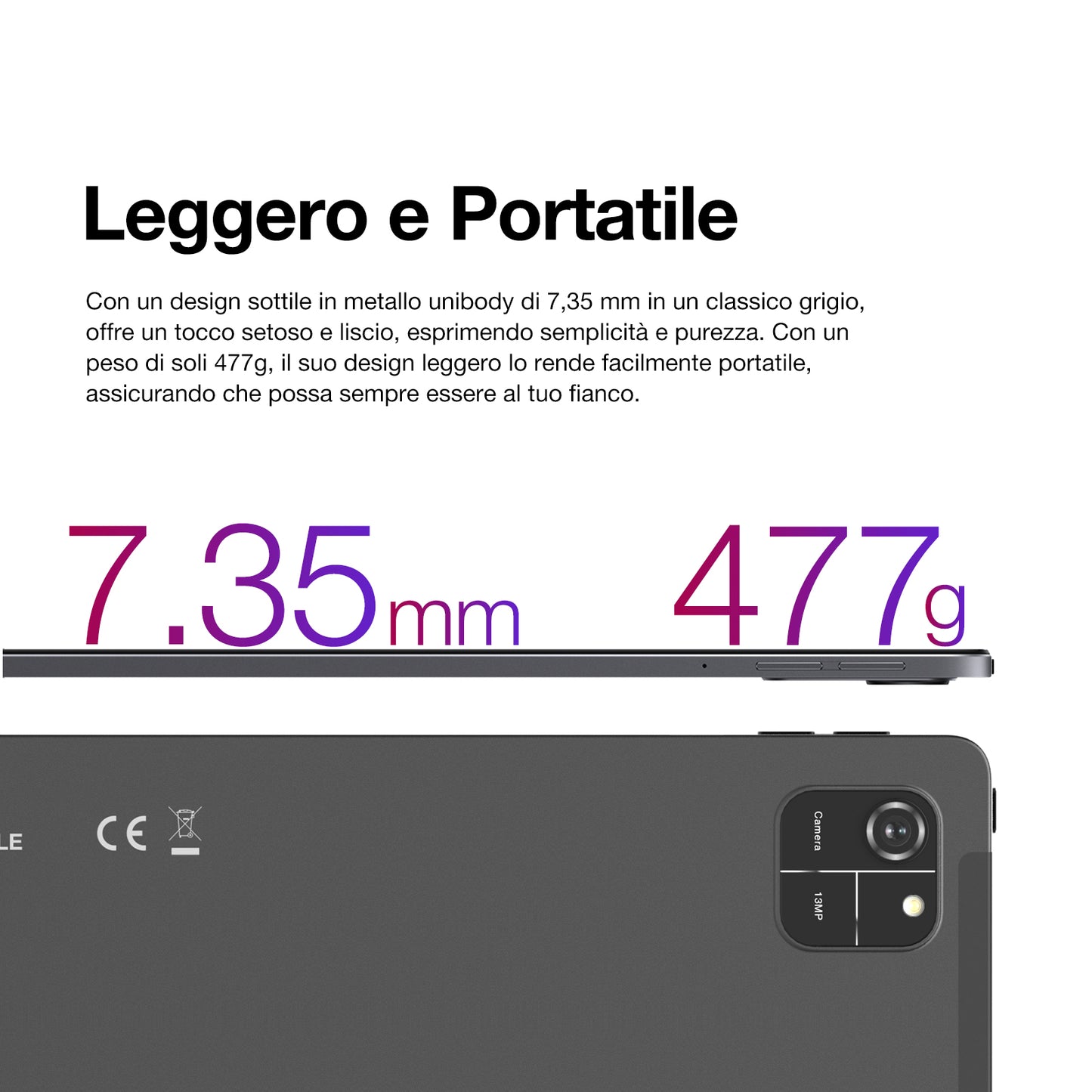 AGM PAD T1｜Superleggero｜11" FHD+｜Processore Octa-Core T606｜4G Dual SIM｜Android 14｜Batteria da 7000 mAh