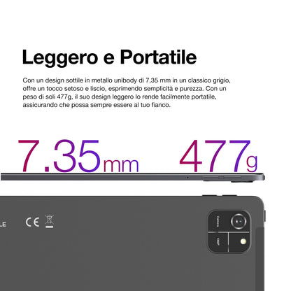 AGM PAD T1｜Superleggero｜11" FHD+｜Processore Octa-Core T606｜4G Dual SIM｜Android 14｜Batteria da 7000 mAh