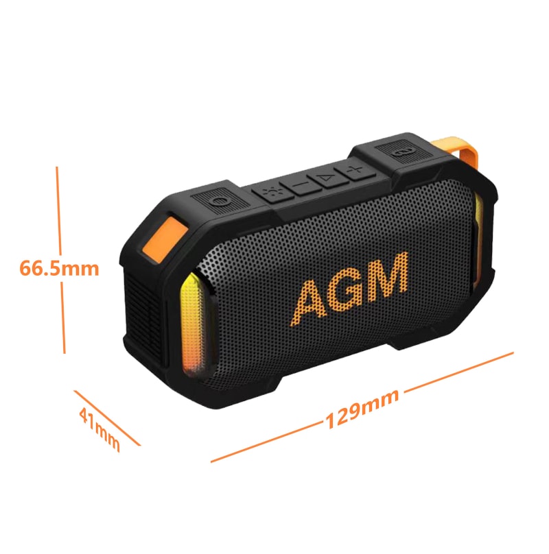 AGM MAG ROCK | Cuffia Bluetooth Magnetica | Impermeabile IPX7 | Galleggiante | Suono Potente 8W | Luci RGB per Feste