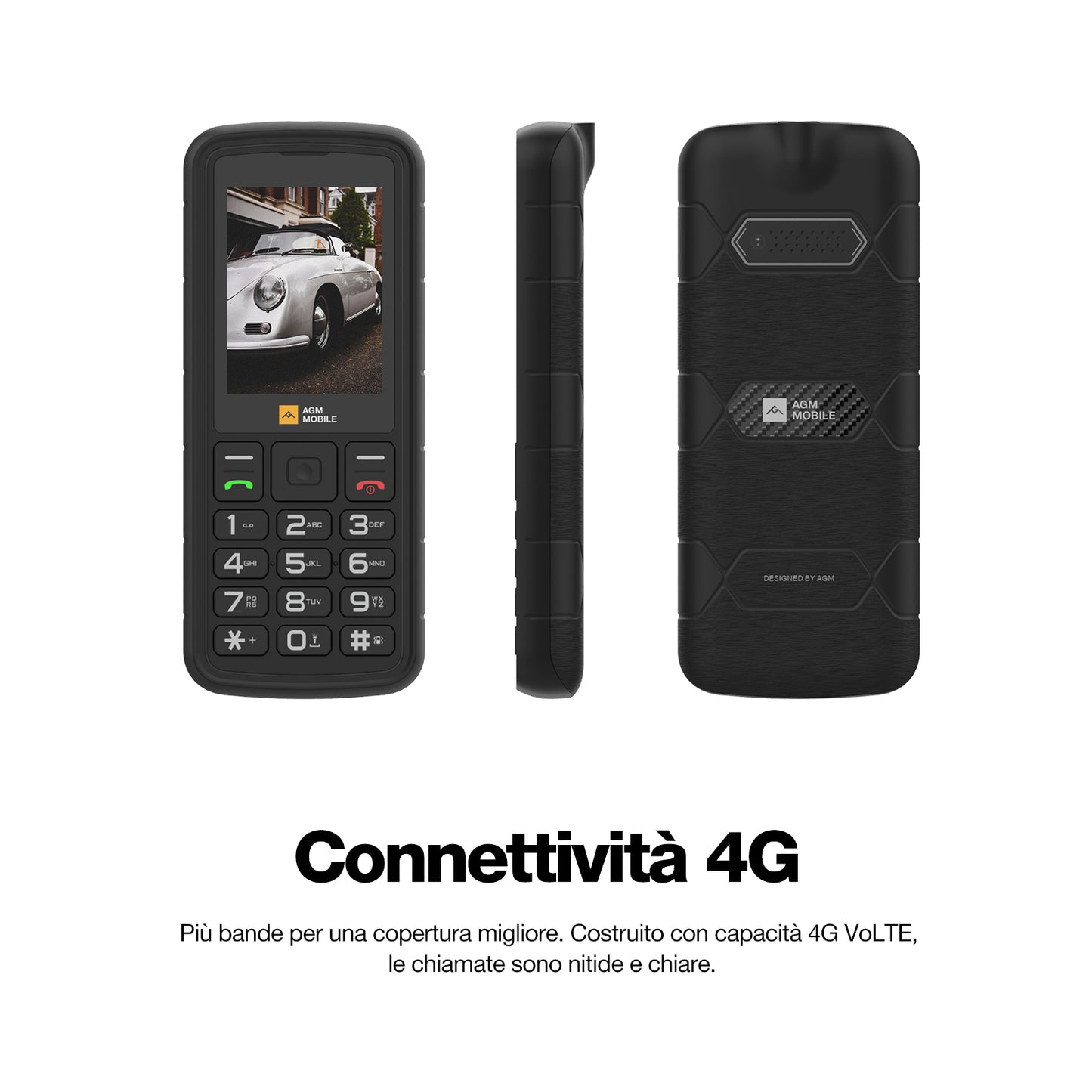 AGM M9 | Robusto | 4G | Ergonómico | Fácil de usar | Marcación rápida | Doble SIM