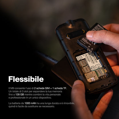 AGM M9 | Robusto | 4G | Ergonómico | Fácil de usar | Marcación rápida | Doble SIM