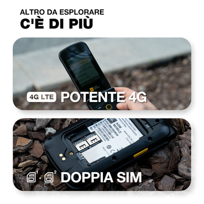 AGM M8 FLIP Security+ | Telefono flip resistente | Dati sicuri | Vulnerabilità ridotte | Nessun tracciamento