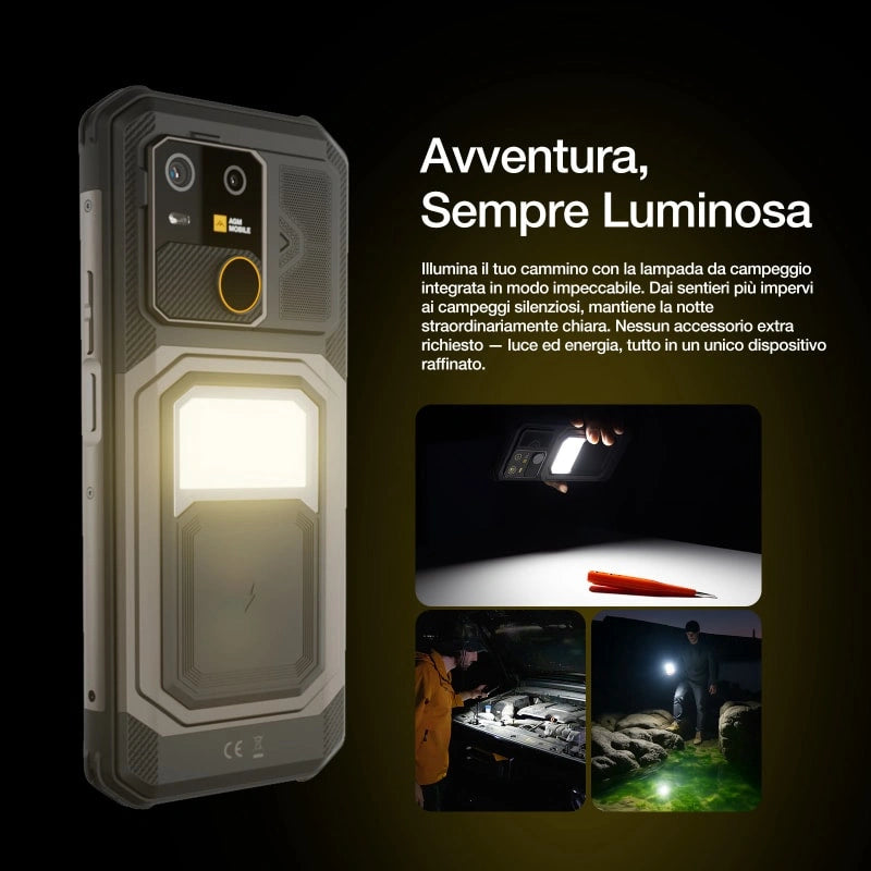 Pre-Vendita | AGM G3 | Smartphone Robusto | 12GB+512GB | Batteria 10000mAh | Fotocamera Frontale 50MP | Display 120Hz | IP68 IP69K | Ricarica Wireless