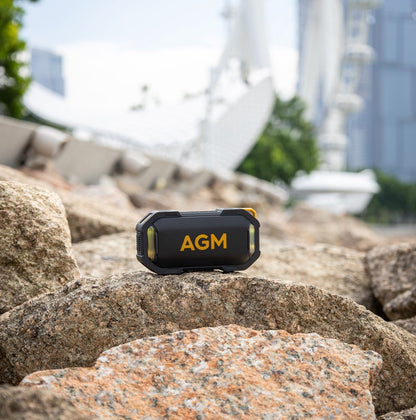 AGM MAG ROCK | Cuffia Bluetooth Magnetica | Impermeabile IPX7 | Galleggiante | Suono Potente 8W | Luci RGB per Feste