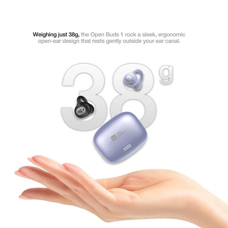 AGM Open Buds 1 | Design Open-Ear | ANC 25+3dB | Autonomia fino a 6 ore | Resistenza all'Acqua IPX4