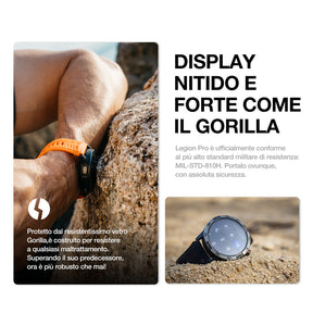 AGM Legion Pro | GPS | Mappe offline | 5ATM | Resistenza all'acqua IP68 | 100+ modalità sportive | Smartwatch