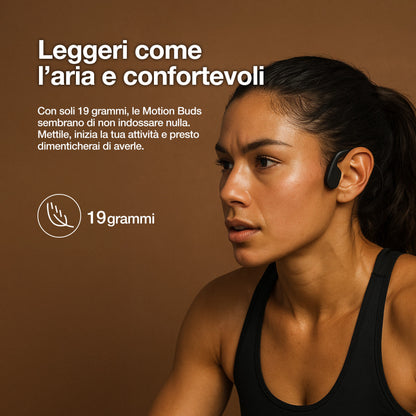 AGM Motion buds | IP68 Impermeabile | Cuffie per Allenamento in Acqua | Auricolari Bluetooth | Cuffie Senza Fili a Conduzione Ossea