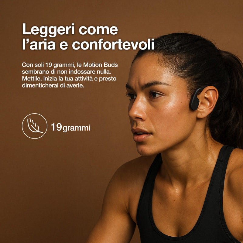 AGM Motion buds | IP68 Impermeabile | Cuffie per Allenamento in Acqua | Auricolari Bluetooth | Cuffie Senza Fili a Conduzione Ossea