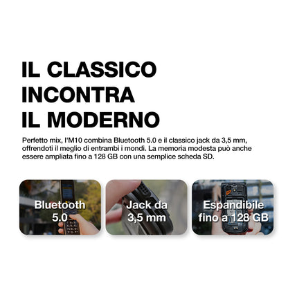 AGM M10｜Avvisi LED intelligenti｜Dual SIM｜Tasto di emergenza SOS｜Altoparlante potente