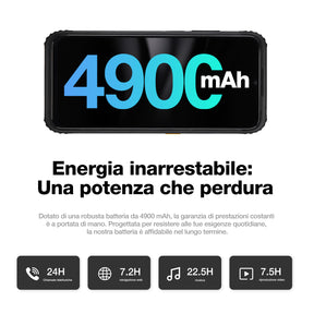 AGM H6 LITE | Ultra-Sottile | Robusto | Display da 6,56 pollici a 90Hz | 8GB RAM (4+4) + 128GB ROM | Android 13