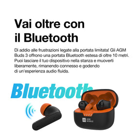 AGM BUDS 3 | ANC + ENC | Batteria a lunga durata | Leggeri e comodi | Controllo touch