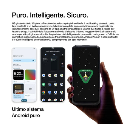AGM G3 | Smartphone Robusto | 12GB+512GB | Batteria 10000mAh | Fotocamera Frontale 50MP | Display 120Hz | IP68 IP69K | Ricarica Wireless