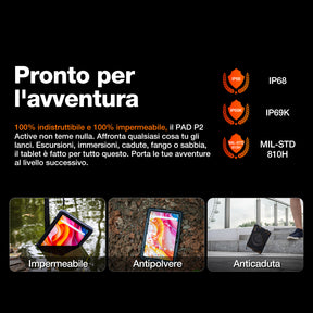 AGM PAD P2 Active | 4G LTE | Robusto | Custodia Rimovibile | Widevine L1 | Helio G99 | Android 14