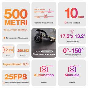 AGM G2 Guardian | Senza Contratto Rugged Smartphone 5G | Monoculare Termico a Lungo Raggio di Rilevamento: 500m | Android 12