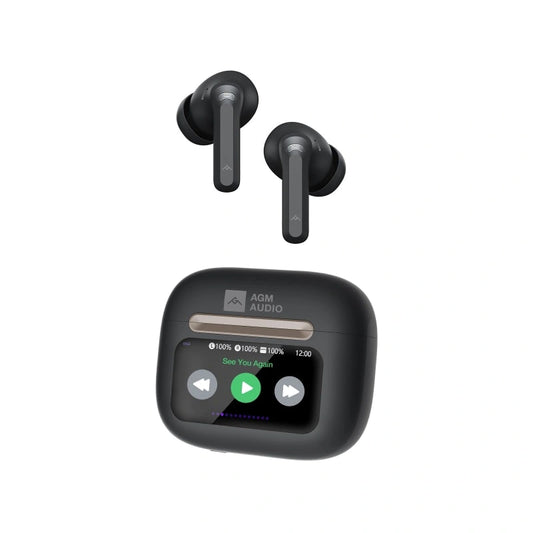 AGM Buds 9 | Custodia con Display Touch | Audio Full-Range da 13mm | ANC -25dB | Resistenza all'Acqua IPX4