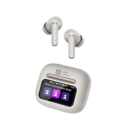 AGM Buds 9 | Custodia con Display Touch | Audio Full-Range da 13mm | ANC -25dB | Resistenza all'Acqua IPX4
