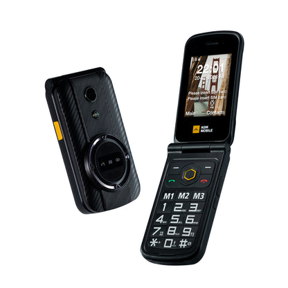 AGM M8 FLIP | Telefono flip robusto 4G | Tasto laterale SOS | Chiamata con un solo clic | Altoparlante potente | Batteria grande | Magazzino negli Stati Uniti