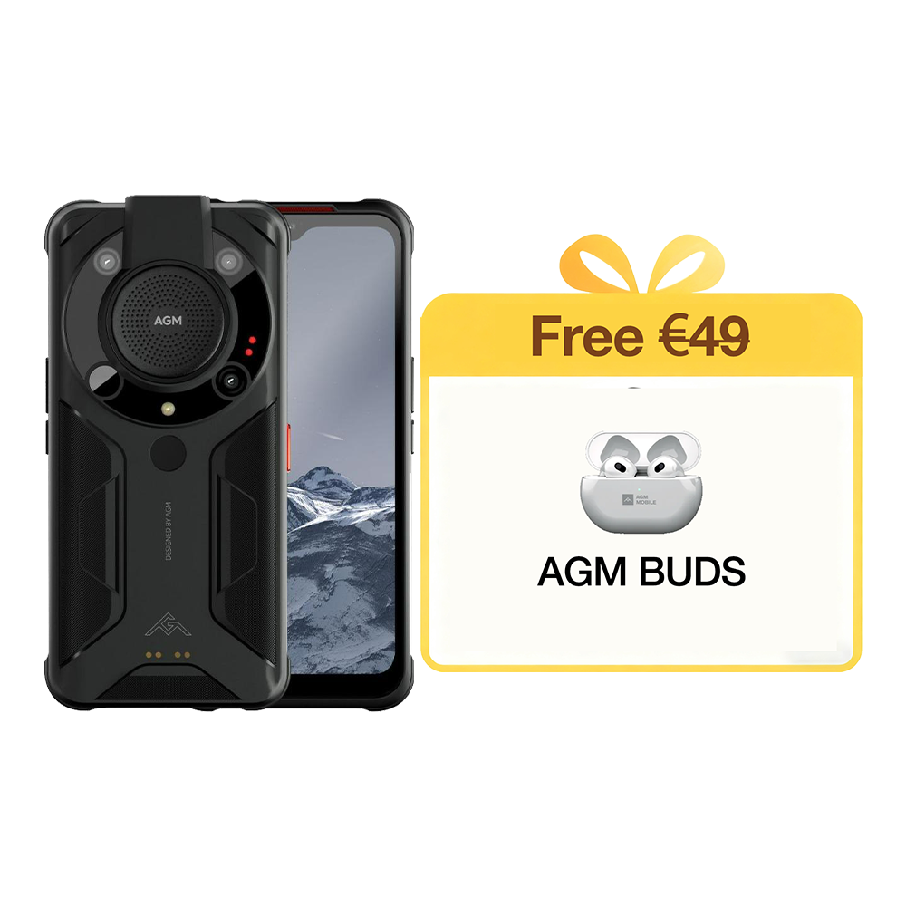 AGM Glory Pro Rugged Smartphone, 5G Telefono Indistruttibile 8G+256G, Snapdragon 480, 256x192 Termocamera, 6200 mAh 6,53'' FHD