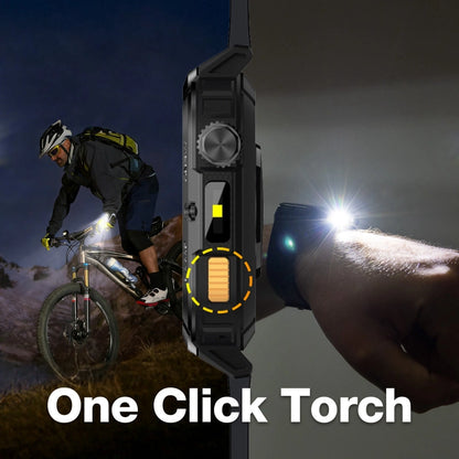 AGM Legion 3 | Smartwatch | Display OLED | Batteria 500mAh | Chiamate Bluetooth | Monitoraggio Frequenza Cardiaca | Impermeabile 5ATM | Torcia LED | Orologio Sportivo Robusto Quadrato