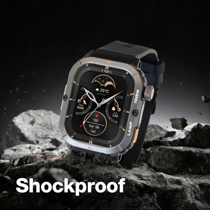 AGM Legion 3 | Smartwatch | Display OLED | Batteria 500mAh | Chiamate Bluetooth | Monitoraggio Frequenza Cardiaca | Impermeabile 5ATM | Torcia LED | Orologio Sportivo Robusto Quadrato