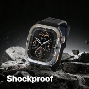 AGM Legion 3 | Smartwatch | Display OLED | Batteria 500mAh | Chiamate Bluetooth | Monitoraggio Frequenza Cardiaca | Impermeabile 5ATM | Torcia LED | Orologio Sportivo Robusto Quadrato