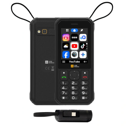 AGM M11｜Power Bank Robusto con Telefono｜Ricarica Inversa Cablata｜Hotspot WiFi 4G｜Batteria 4000mAh｜Supporto Cloud Phone｜Radio FM｜Jack 3.5mm｜Memoria Espandibile fino a 128GB