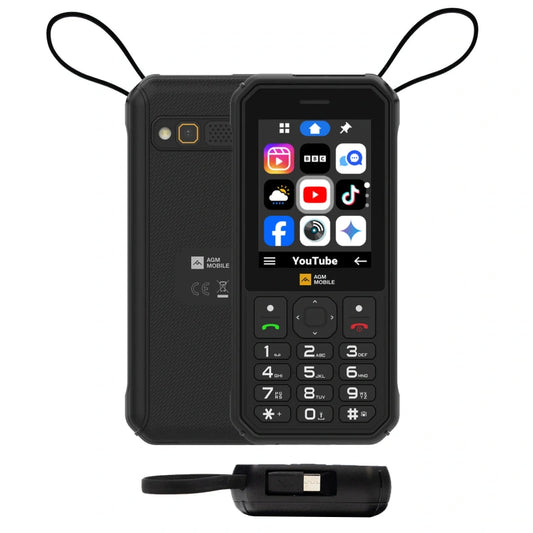 AGM M11｜Power Bank Robusto con Telefono｜Ricarica Inversa Cablata｜Hotspot WiFi 4G｜Batteria 4000mAh｜Supporto Cloud Phone｜Radio FM｜Jack 3.5mm｜Memoria Espandibile fino a 128GB