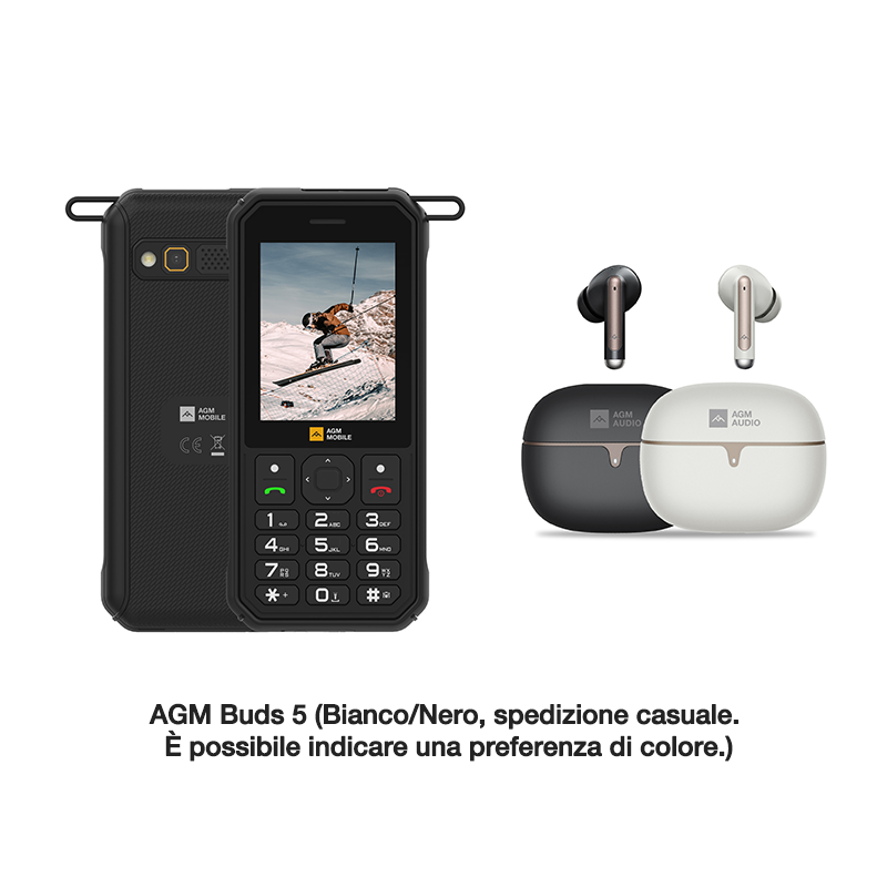 AGM M11｜Power Bank Robusto con Telefono｜Ricarica Inversa Cablata｜Hotspot WiFi 4G｜Batteria 4000mAh｜Supporto Cloud Phone｜Radio FM｜Jack 3.5mm｜Memoria Espandibile fino a 128GB