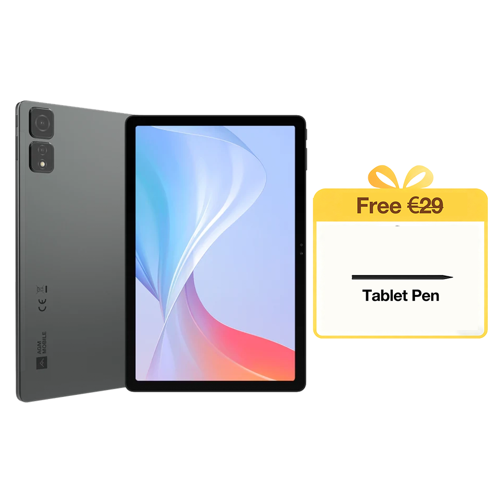 AGM PAD T2 | 500 Nits di luminosità｜11" FHD+｜256GB｜Processore MTK G91｜Android 14｜Batteria da 8000 mAh