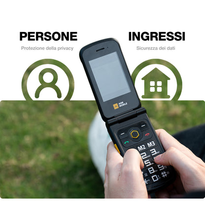 AGM M8 FLIP Security+ | Telefono flip resistente | Dati sicuri | Vulnerabilità ridotte | Nessun tracciamento