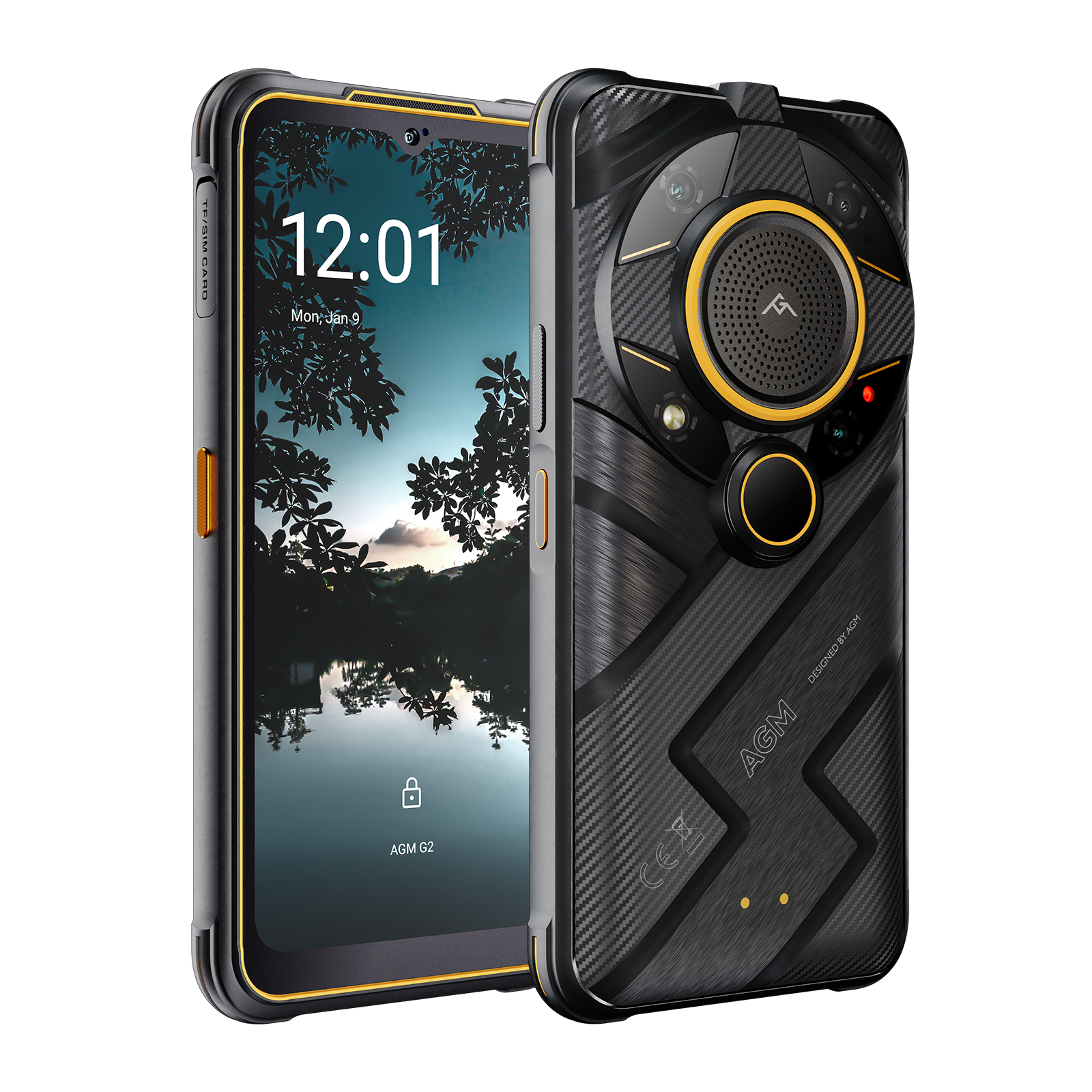 AGM G2 Guardian | Senza Contratto Rugged Smartphone 5G | Monoculare Termico a Lungo Raggio di Rilevamento: 500m/yd | Android 12